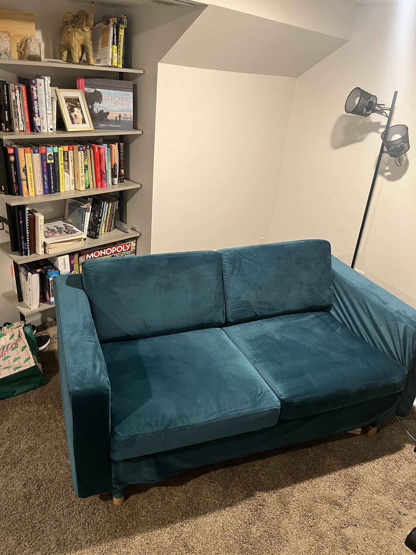 IKEA Morabo Loveseat With Custom Velvet Cover