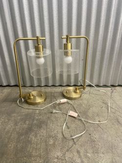 FOR SALE: Two Gold Modern Style Lamps