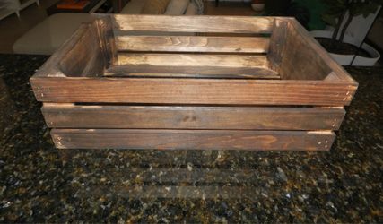 Rustic Wooden Crate Storage Box