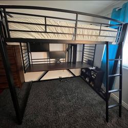 Bed With Desk ( Comes With Mattress ) 