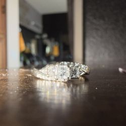 Annello 14k Gold 1/2ct TDW Diamond Princess Cut Engagement Ring