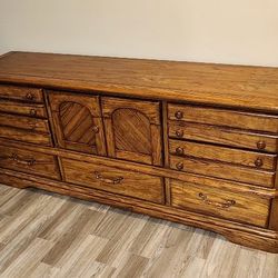 OAK BUFFET AND DRESSER-FREE