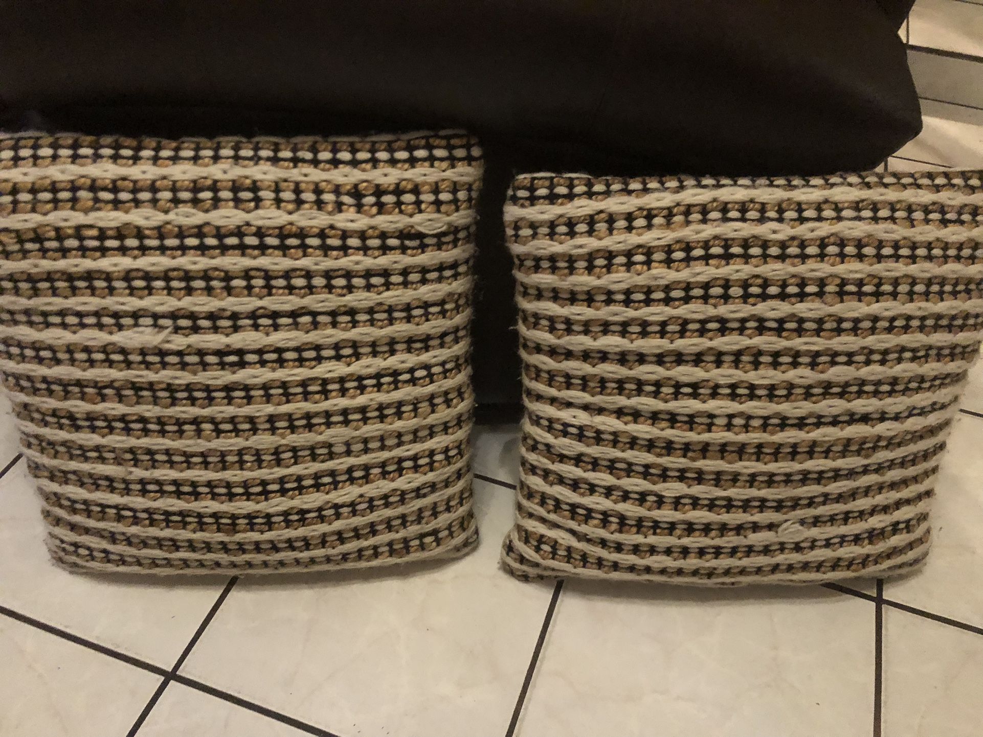 Cushion Ashley Sofa - Bed Large Size Weaved Pattern Cushions