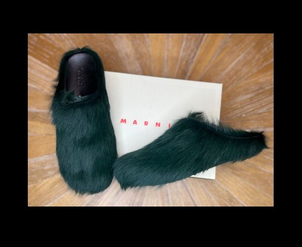 Green Marni Slides Brand New Shoes With Box And Dust Cover OBO