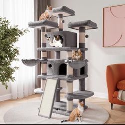 68 inch gray cat condo TR001