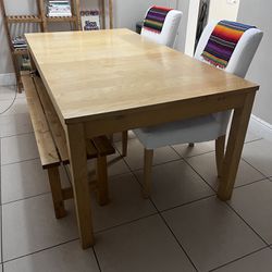 ikea bjursta extendable dining table
