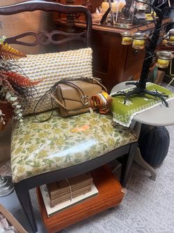 Vintage upholstered chairs-pair