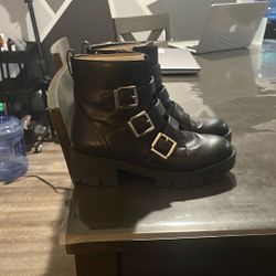 Black Faux leather boots