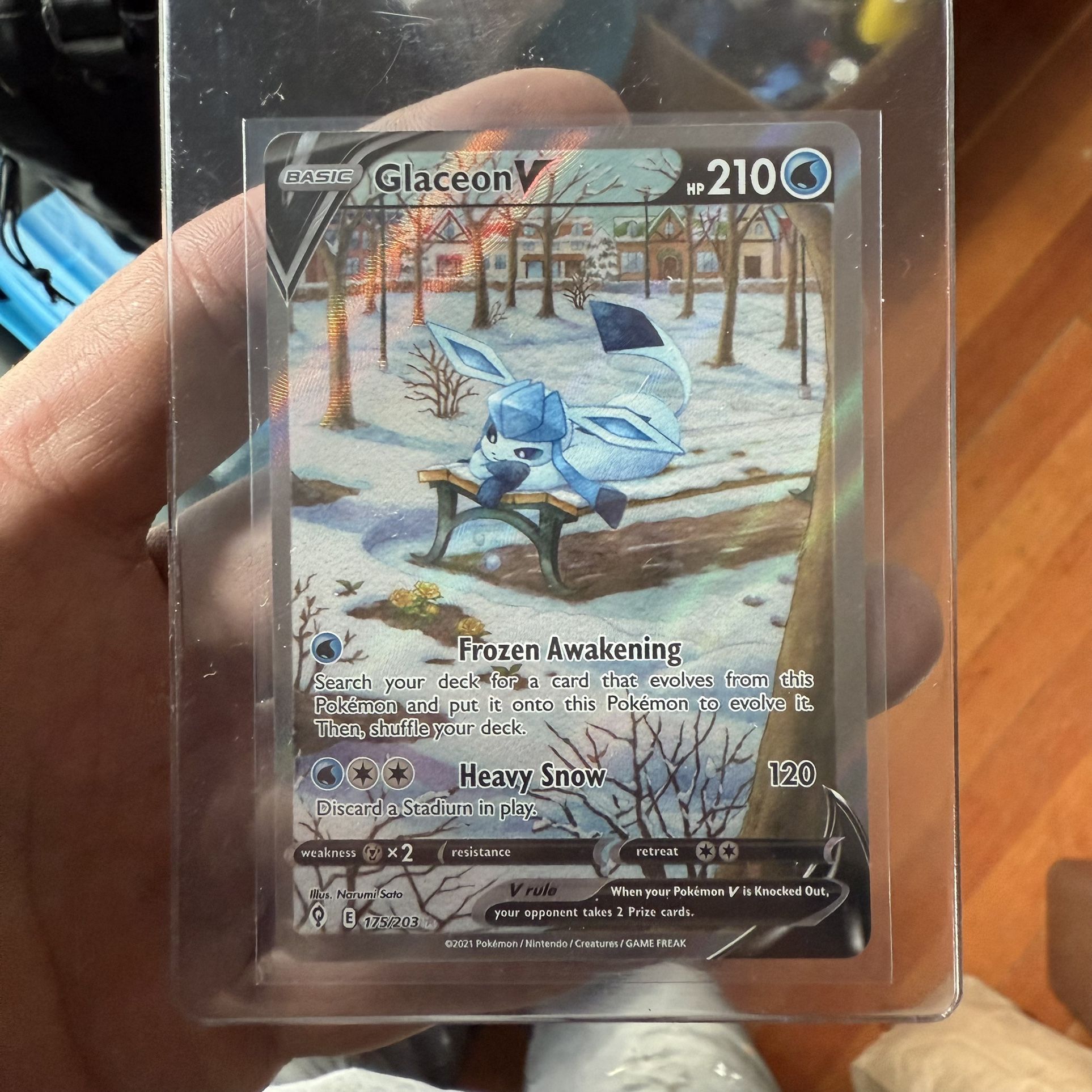 Evolving Skies Eeveelution! Glaceon V 165/203 Alternate Full Art NM/Unplayed See Pics