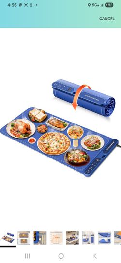 Warming Mat for Food Extra Large 32"x15", Electric Silicone Food Warmer Trays for Chafing Dishes & Buffet,Portable Countertop Food Warmers for Parties