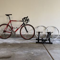 LOOK ROAD BIKE -Extra set of rims and trainer-KG-461 (SIZE  57 )FULL CARBON 