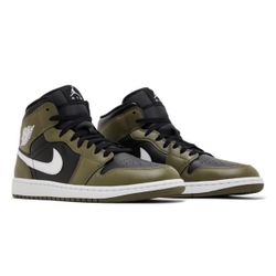 Air Jordan 1 Mid -Medium Olive