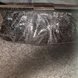 Vintage silver Calvin Klein clutch