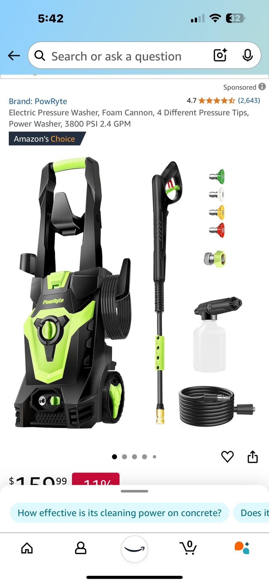 Brand New Electric Pressure Washer