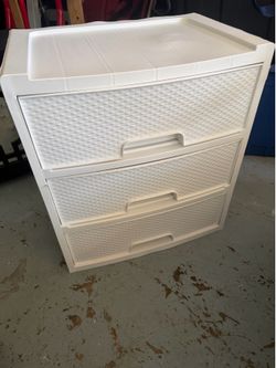 White diamond storage drawer bins