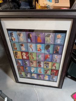 Framed 34in x24in She Series Pop Culture Collage Poster by artist Karen Hallion