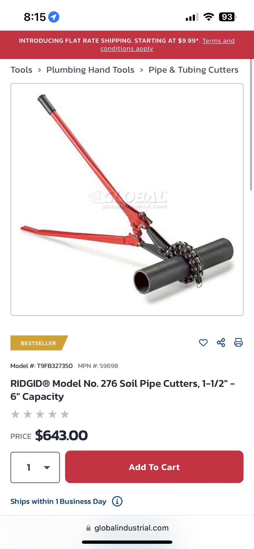 Ridgid 276 Soil Pipe Cutters for Sale in Phoenix, AZ OfferUp