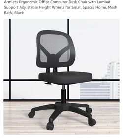Armless Computer Office Chair