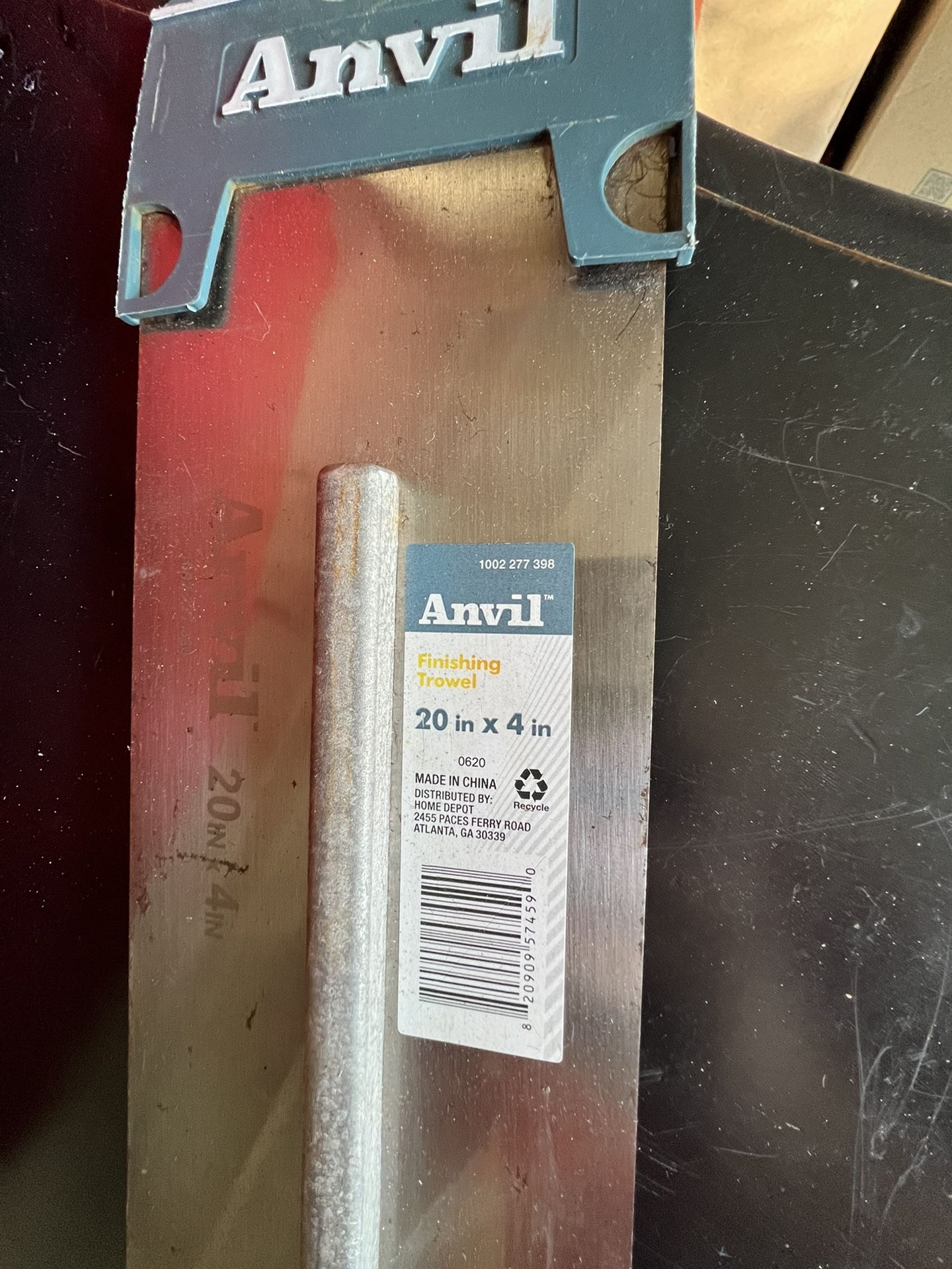 Anvil 20 in. x 4 in. Finishing Trowel