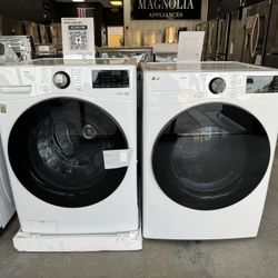 LG ThinQ Front Load Washer And Dryer Set / Stackable 