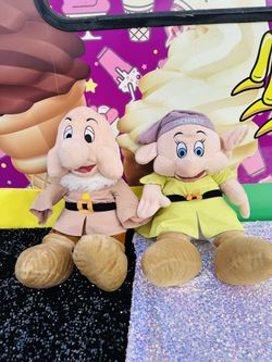 2 Snow White Dwarf Plush $25 both “PICK UP ON  51ave and Glendale “