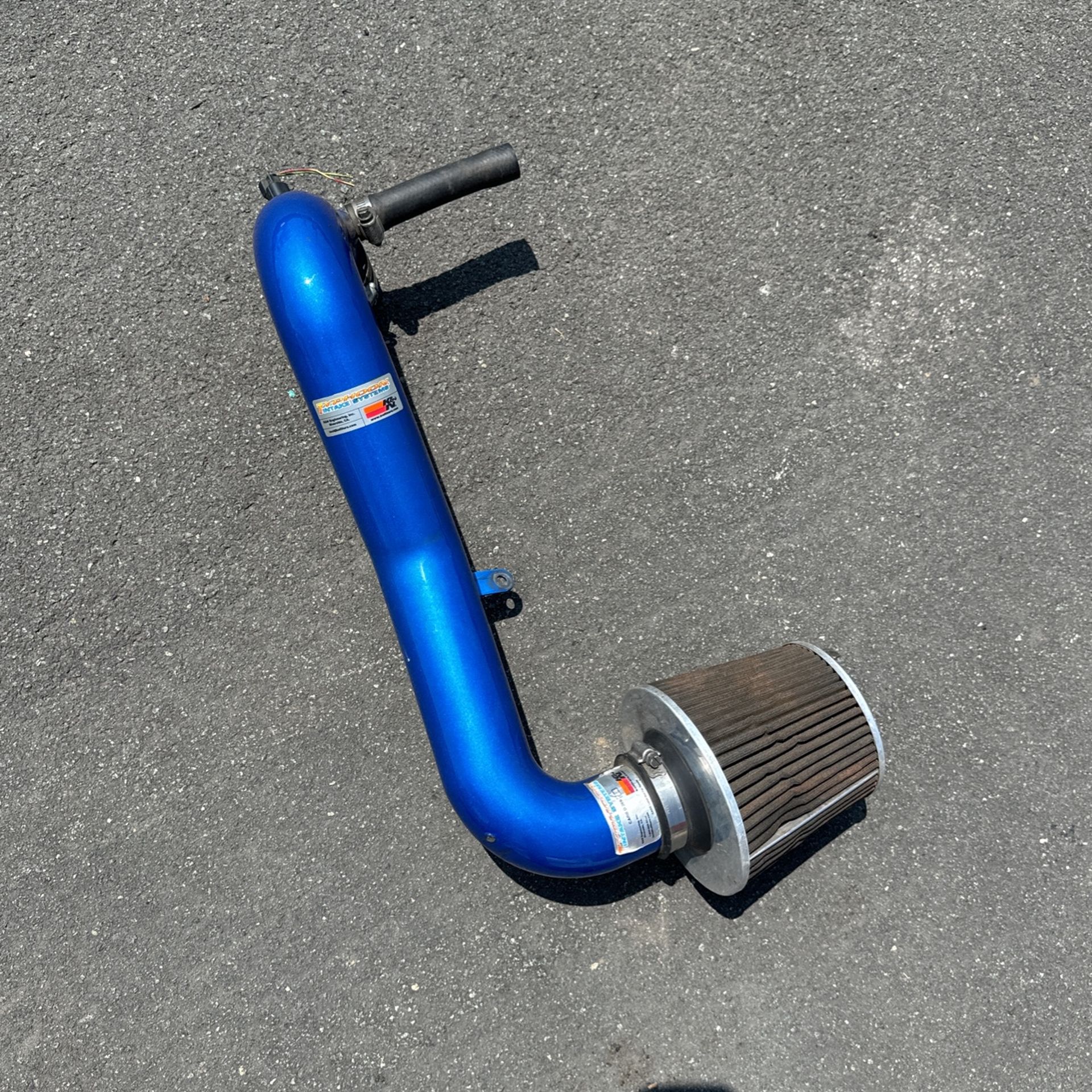 Find 01-05 CIVIC EX BLUE ALUMINUM COLD AIR INTAKE STAINLESS WASHABLE MESH CONE FILTER In Rowland