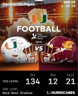 UM  vs Central Michigan