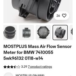 MOSTPLUS Mass Air Flow Sensor Meter for BMW 7410055 5wk96132 0118-w14