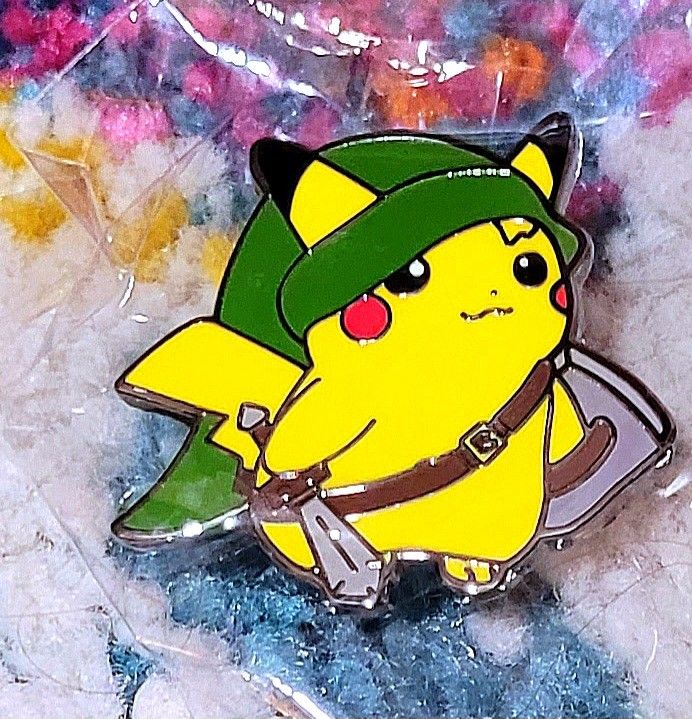 ADORABLE Collectible Pikachu as Link from the Legend of Zelda Enamel Pin Pokemon