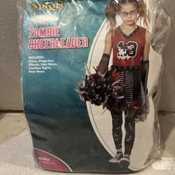 Girls Zombie Cheerleader Costume - Size Small 6-8 