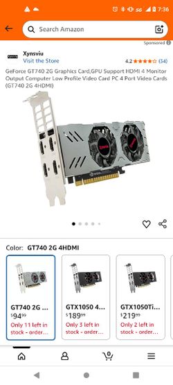 GeForce GT740 2G Graphics Card,GPU Support HDMI 4 Monitor Output Computer Low Profile Video Card PC 4 Port Video Cards (GT740 2G 4HDMI)
