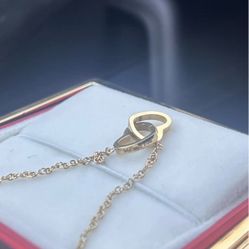 Gold Necklace with Eternal Rose Box 