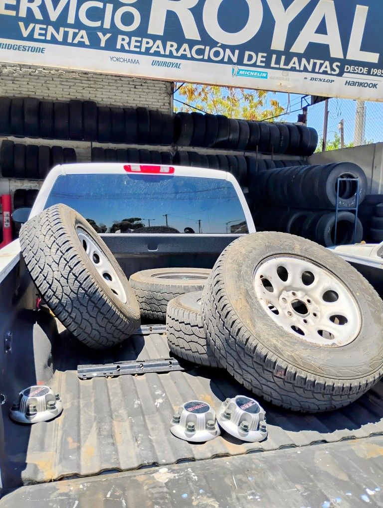 Set (4) wheels & Tires 265/70R17 for GMC Sierra 1500