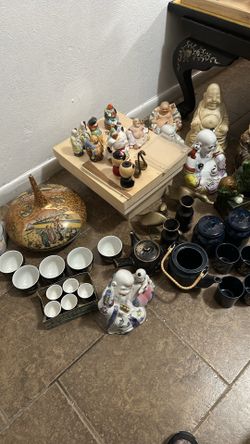 Asian doll collection antique vintage