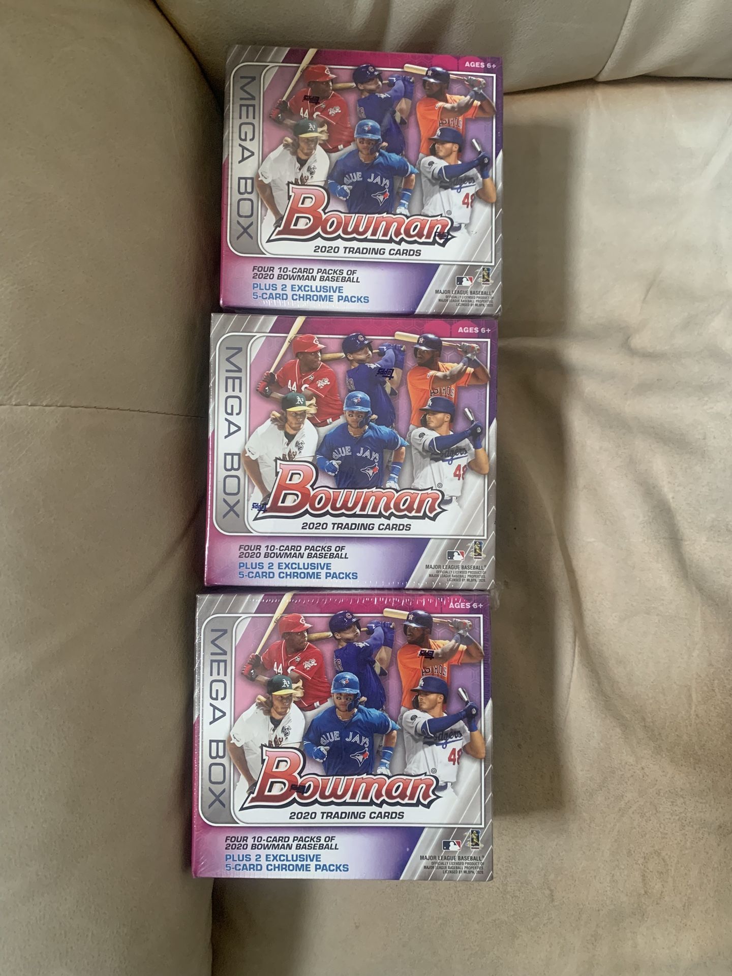 2020 BOWMAN MEGA BOX 3 BOXES