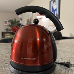 Red Hamilton Beach Electric Kettle 1.7L