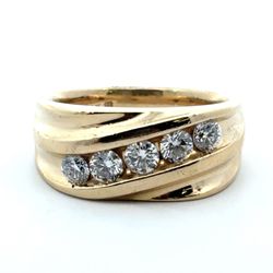 Men’s 14k Yellow Gold .75 CTW Diamond Band Ring Size 10 GP3124635