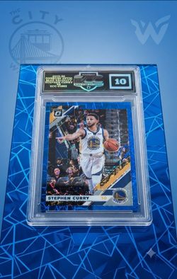 Stephen Curry 2019-20 Donruss Optic Blue Velocity ECC Graded 10