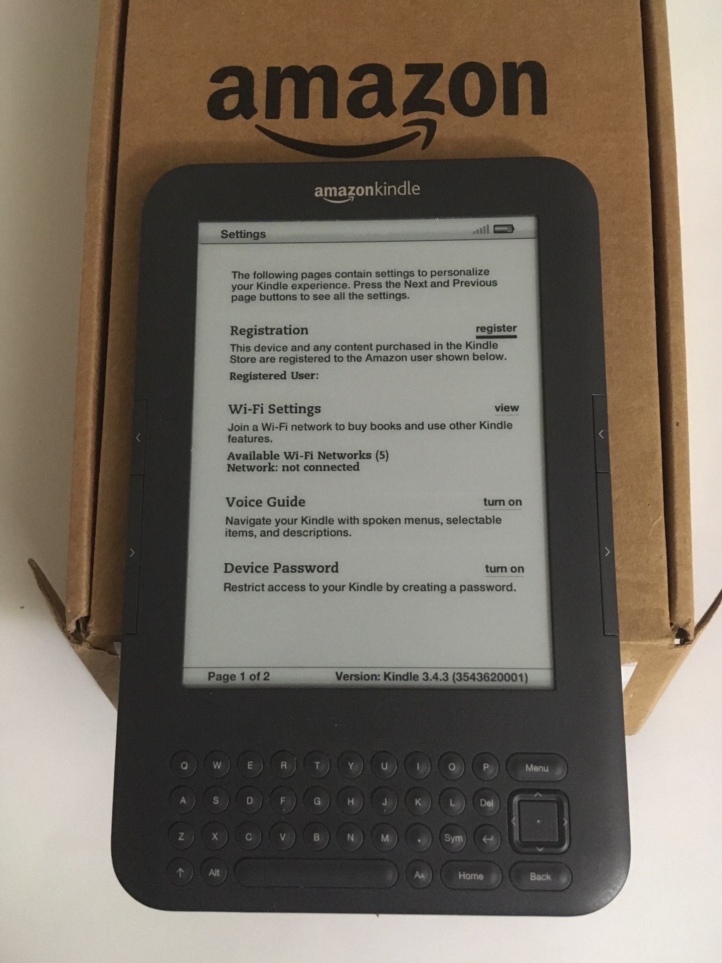 Amazon Kindle Keyboard 2nd  and last Gen.  works perfect Excellent condition 
