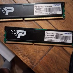 Patriot DDR3 2x4GB RAM and  HyperX 4GB RAM