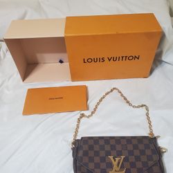 Louis Vuitton Damier Ebene Small Chain Shoulder Bag