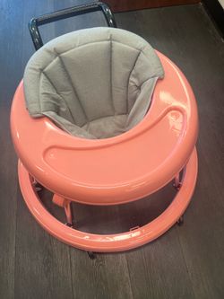Baby Walker with Padded Seat – Pink – Excellent Condition