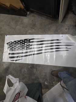 Distressed America Flag Vinyl