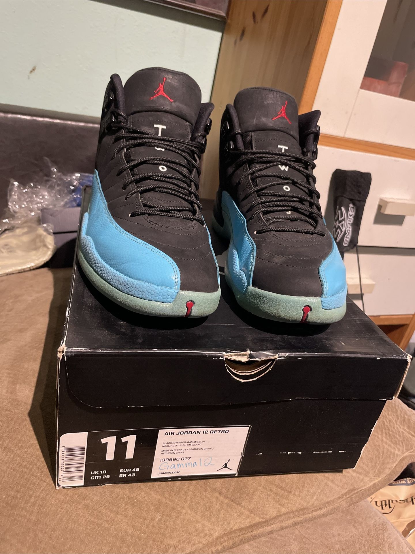 Air Jordan 12 Retro Gamma Blue Mens Sz 11 OG Box