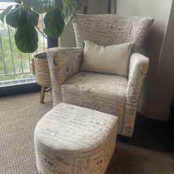 Club Chair & Ottoman Set