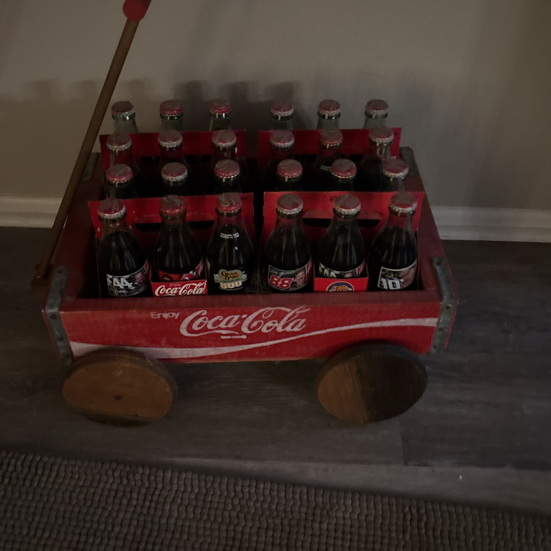 RARE Antique Vintage Coca Cola Wooden Wagon