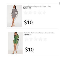 USED FASHION NOVA
