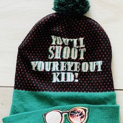 A Christmas Story "YOU'LL SHOOT YOUR EYE OUT KID!" Winter Hat Beanie Movie by Warner Bros.