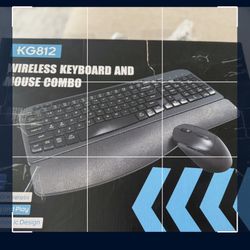 Wireless Keyboard and Mouse Combo, Wave Keys Computer Ergonomic Keyboard with Cushioned Plam Rest, Phone Holder, 2.4GHz Silent 6 Button Wireless Mouse