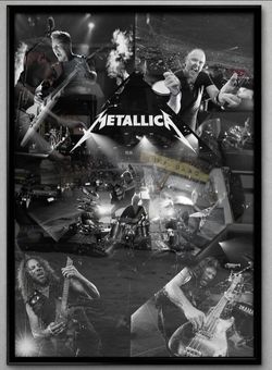 Framed Metallica Poster – 37 x 25 Inches